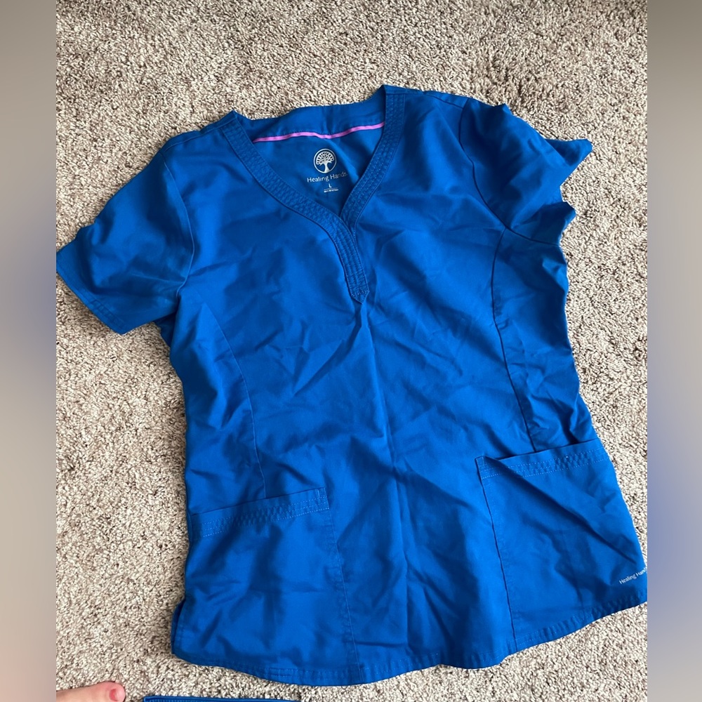 Healing hands scrub top